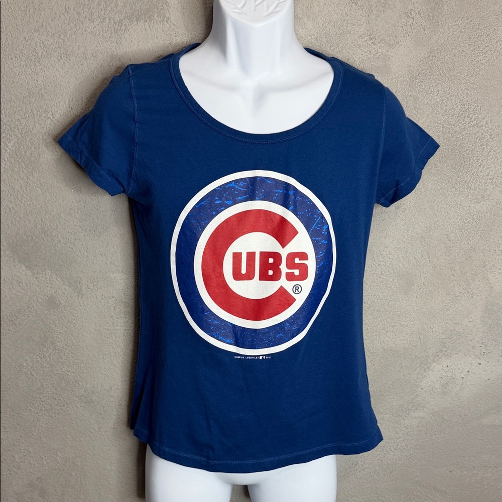 Women's Blue Cubs Logo Tee Campus Lifestyle 2017